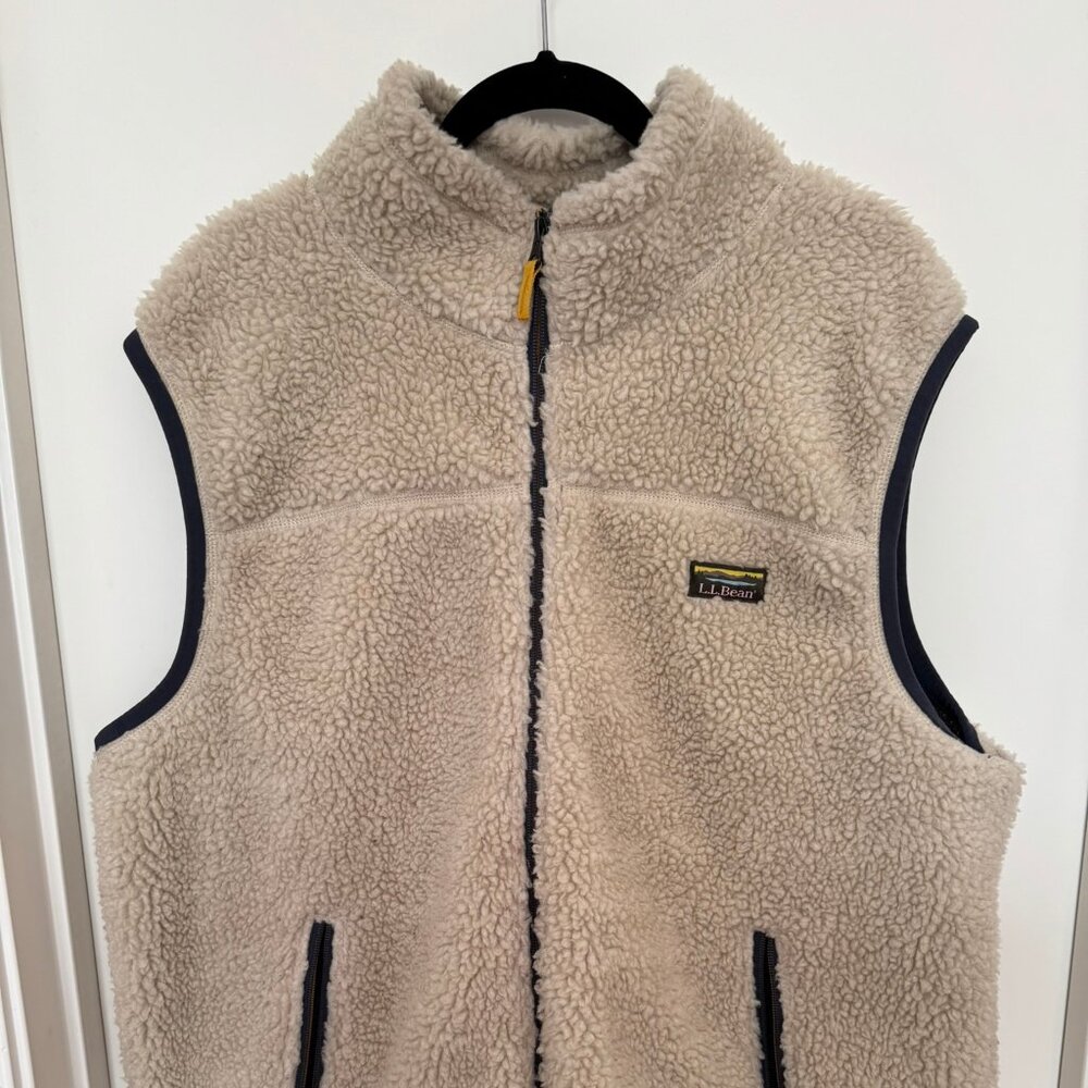 L.L. Bean Mountain Classic Fleece Vest | Size XXL | Natural Sherpa